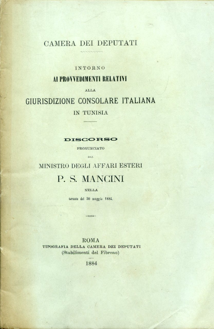Camera dei Deputati. Intorno ai provvedimenti relativi alla giurisdizione consolare …