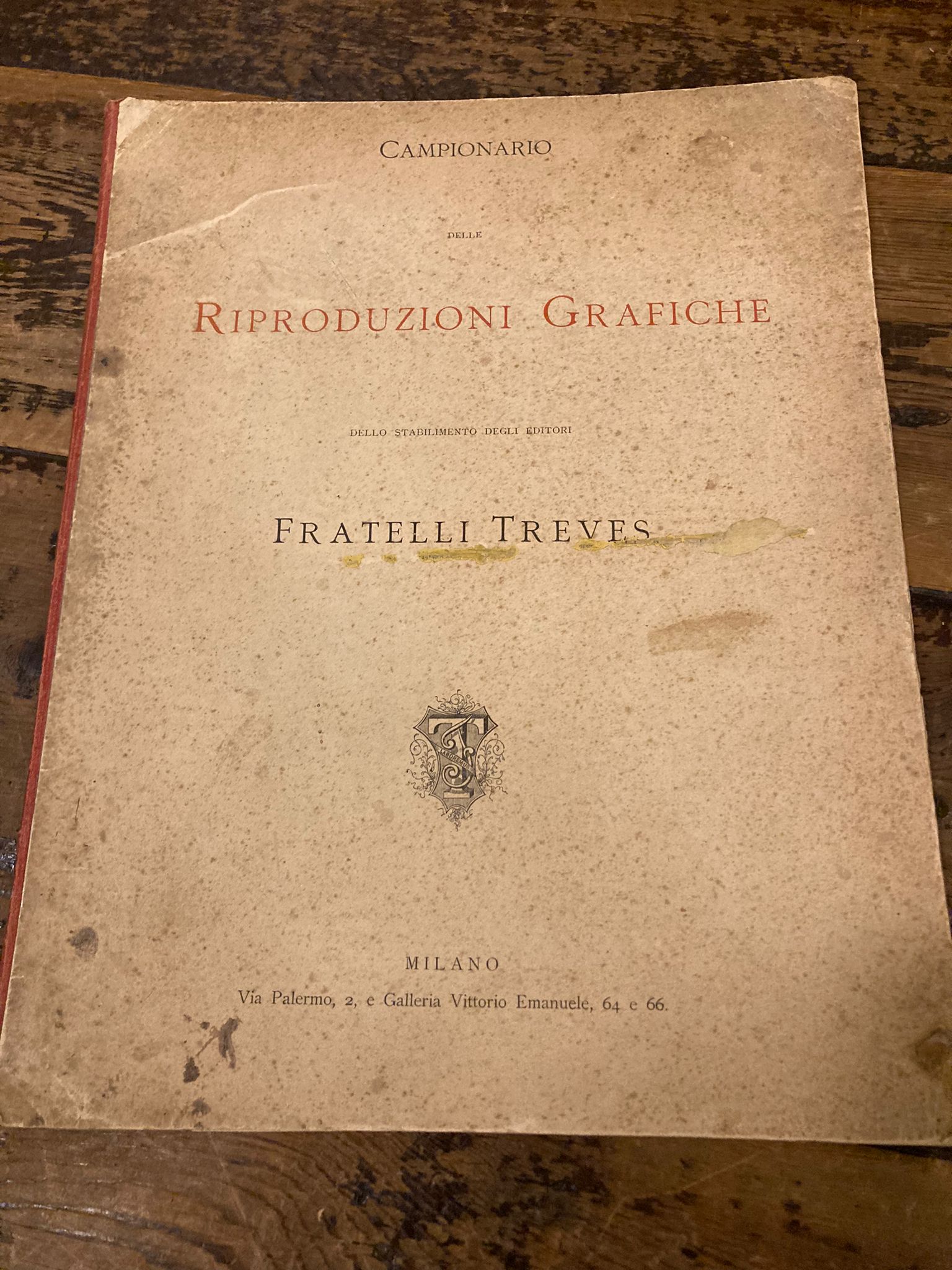 Campionario delle Riproduzioni grafiche dello stabilimento degli editori Fratelli Treves