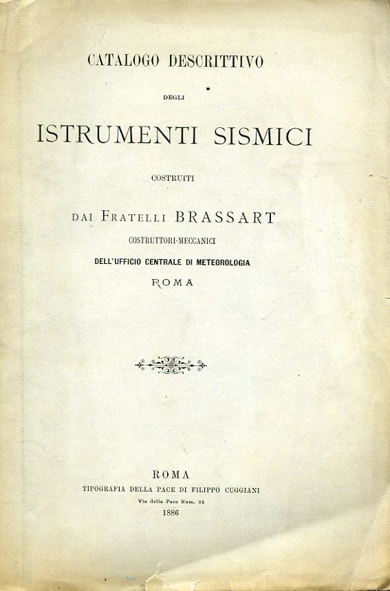 Catalogo descrittivo degli istrumenti sismici costruiti dai Fratelli Brassart costruttori …