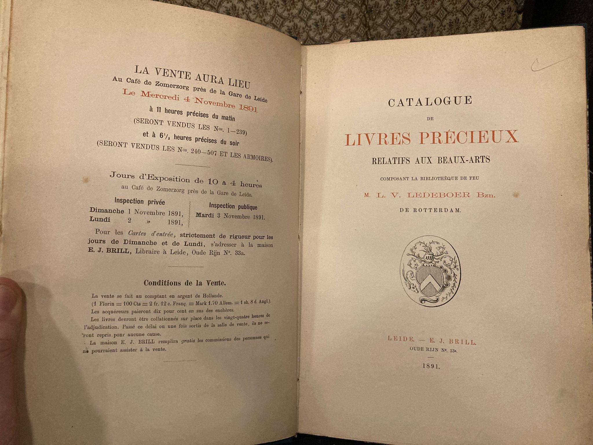 Catalogue de livres précieux relatifs aux beaux-arts composant la bibliothèque …