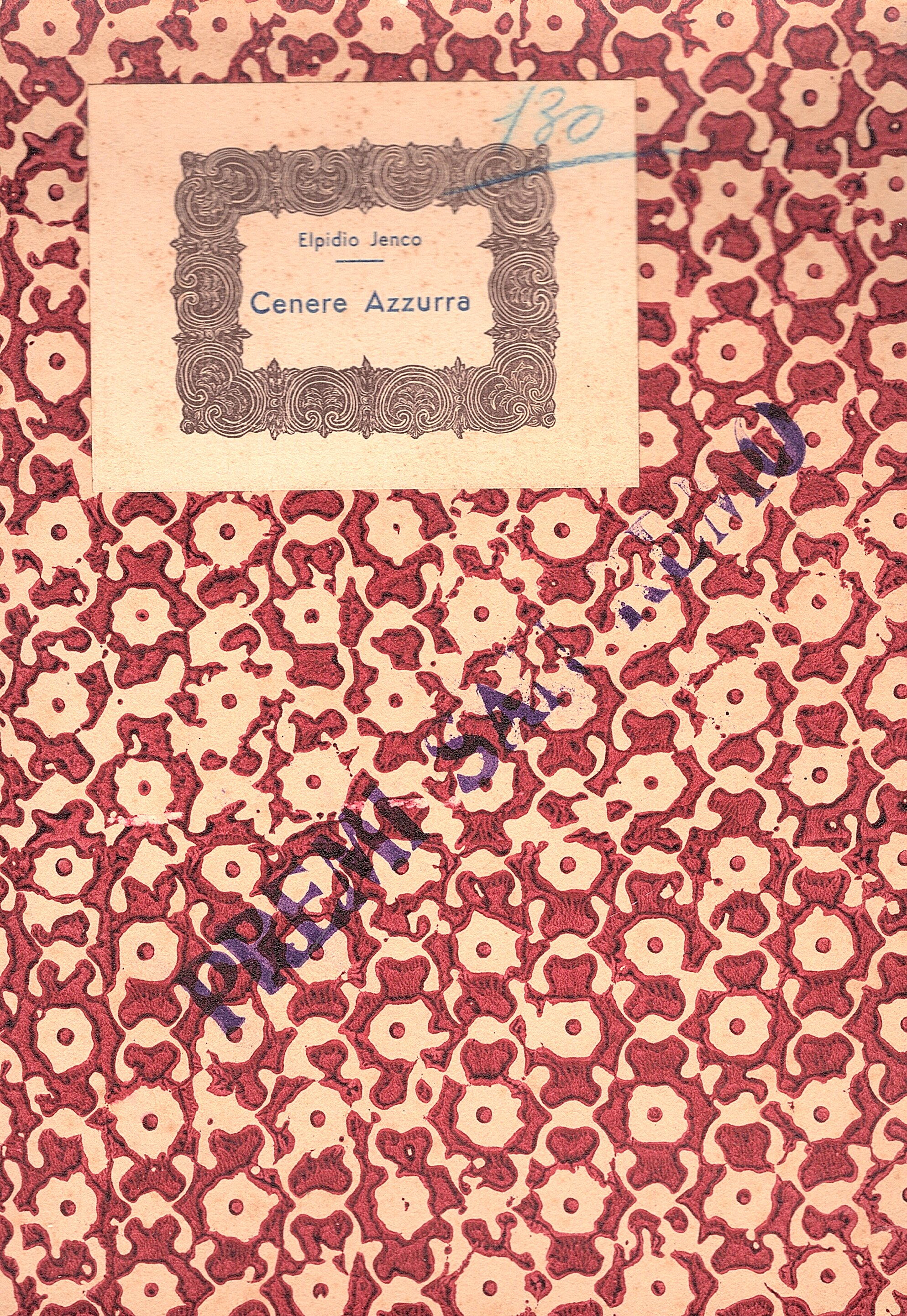 Cenere azzurra. Liriche