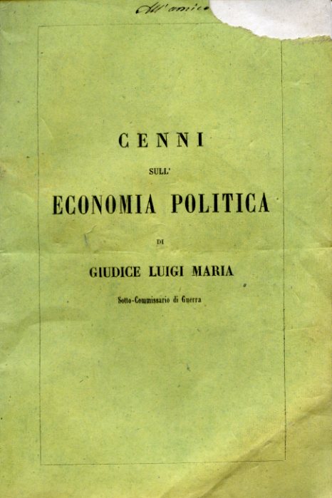 Cenni sull'economia politica