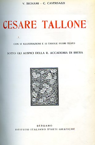 Cesare Tallone. Sotto gli auspici della R. Accademia di Brera
