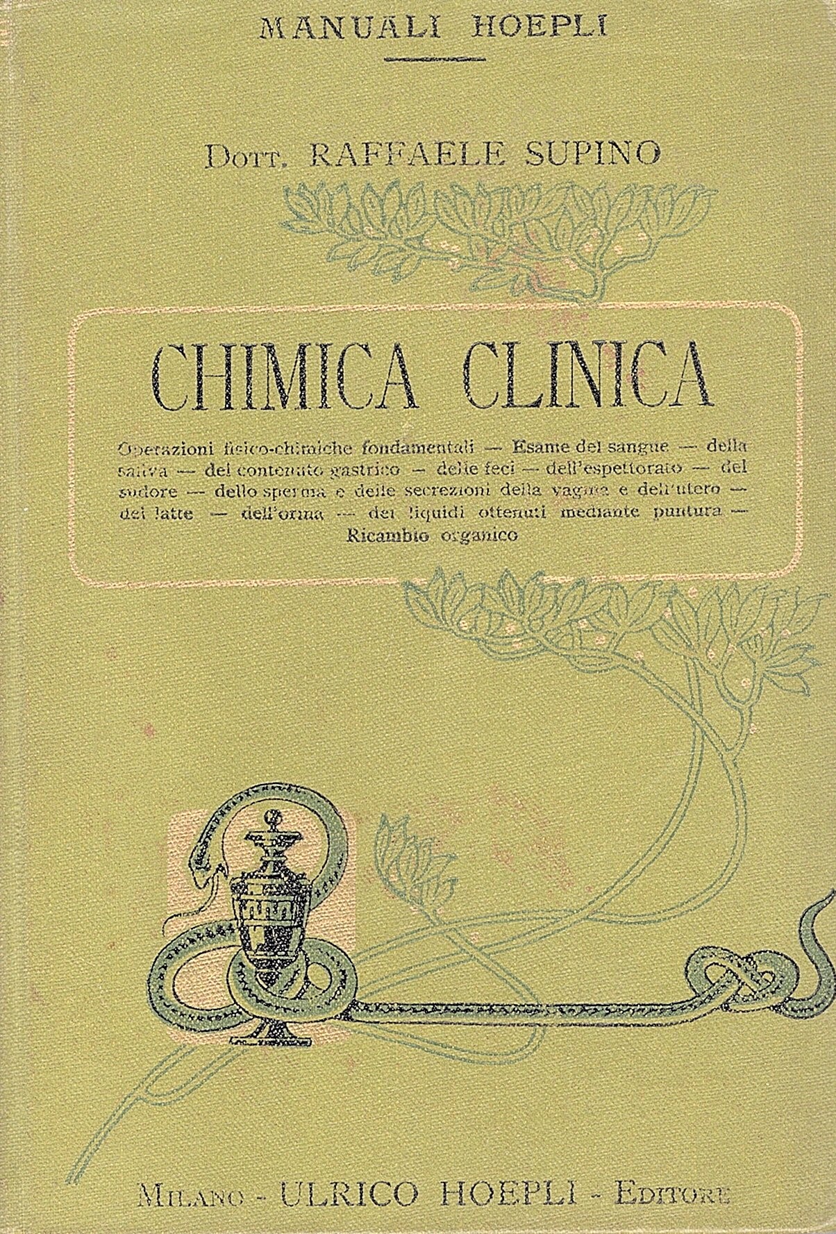 Chimica clinica. Operazioni fisico-chimiche fondamentali - Esame del sangue - …