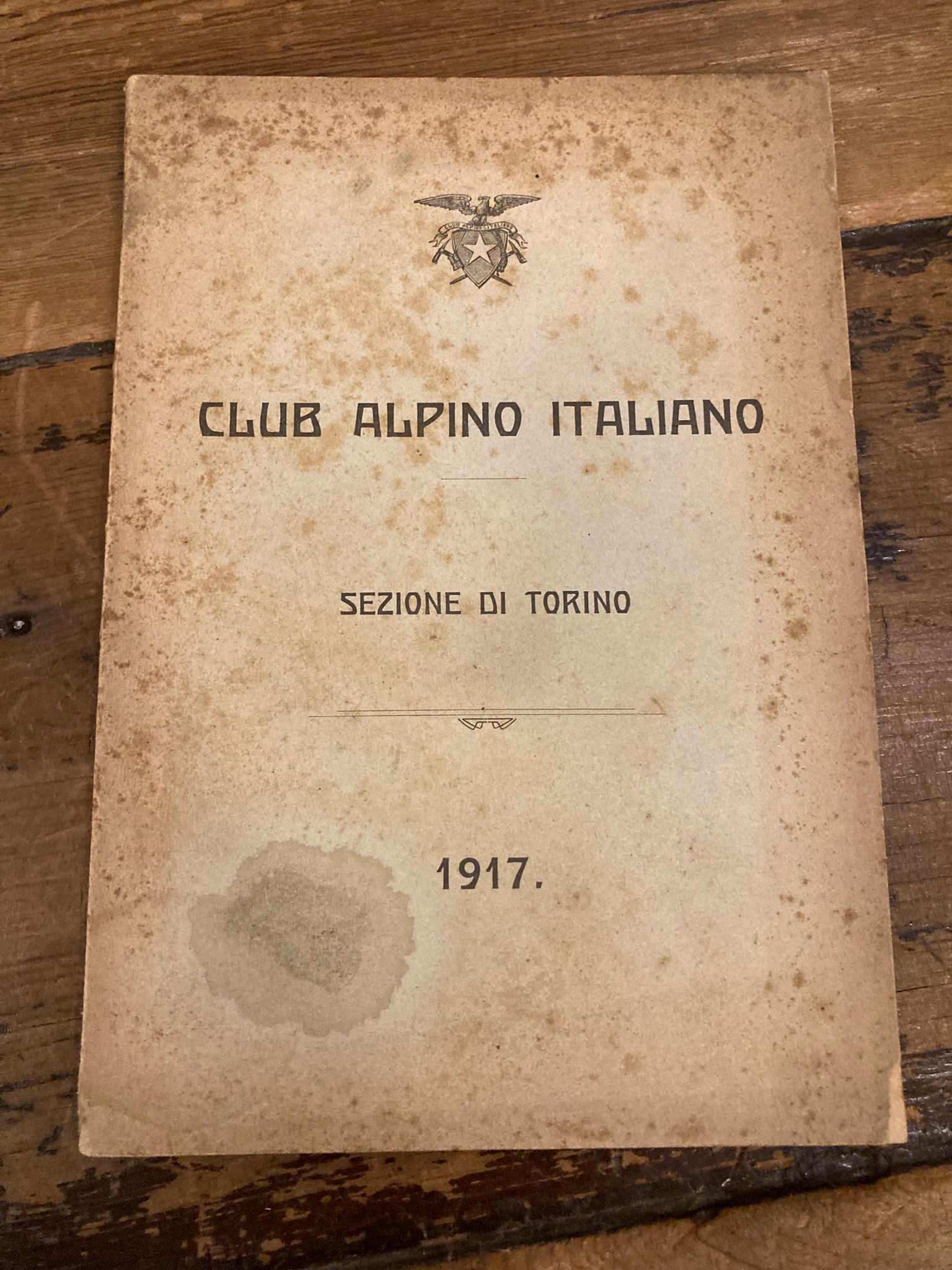 Club Alpino Italiano. Sezione di Torino. 1917
