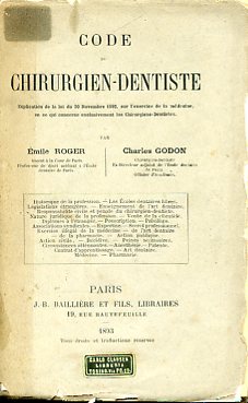 Code Chirurgien - Dentiste. Explication de la loi du 30 …