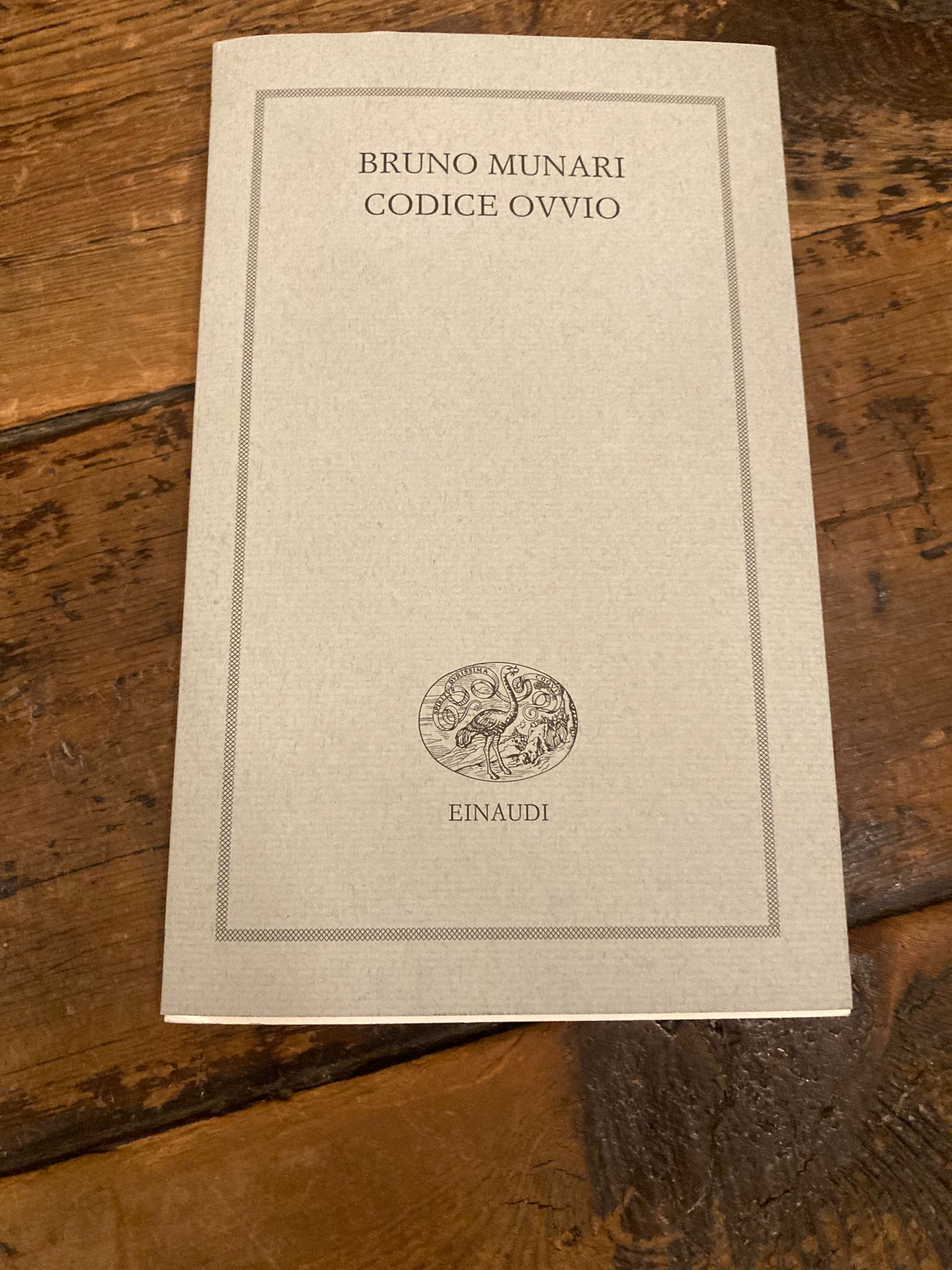 Codice Ovvio. A cura di Paolo Fossati