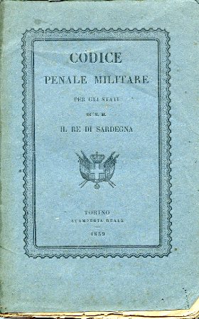 Codice penale militare per gli Stati di S. M. il …