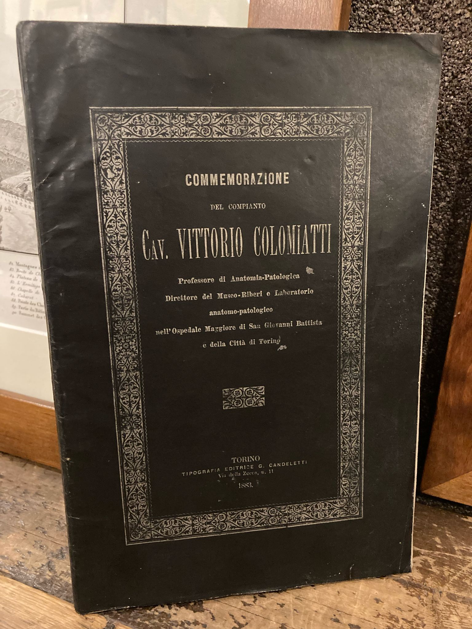 Commemorazione del compianto Cav. Vittorio Colomiatti. Professore di Anatomia Patologica, …
