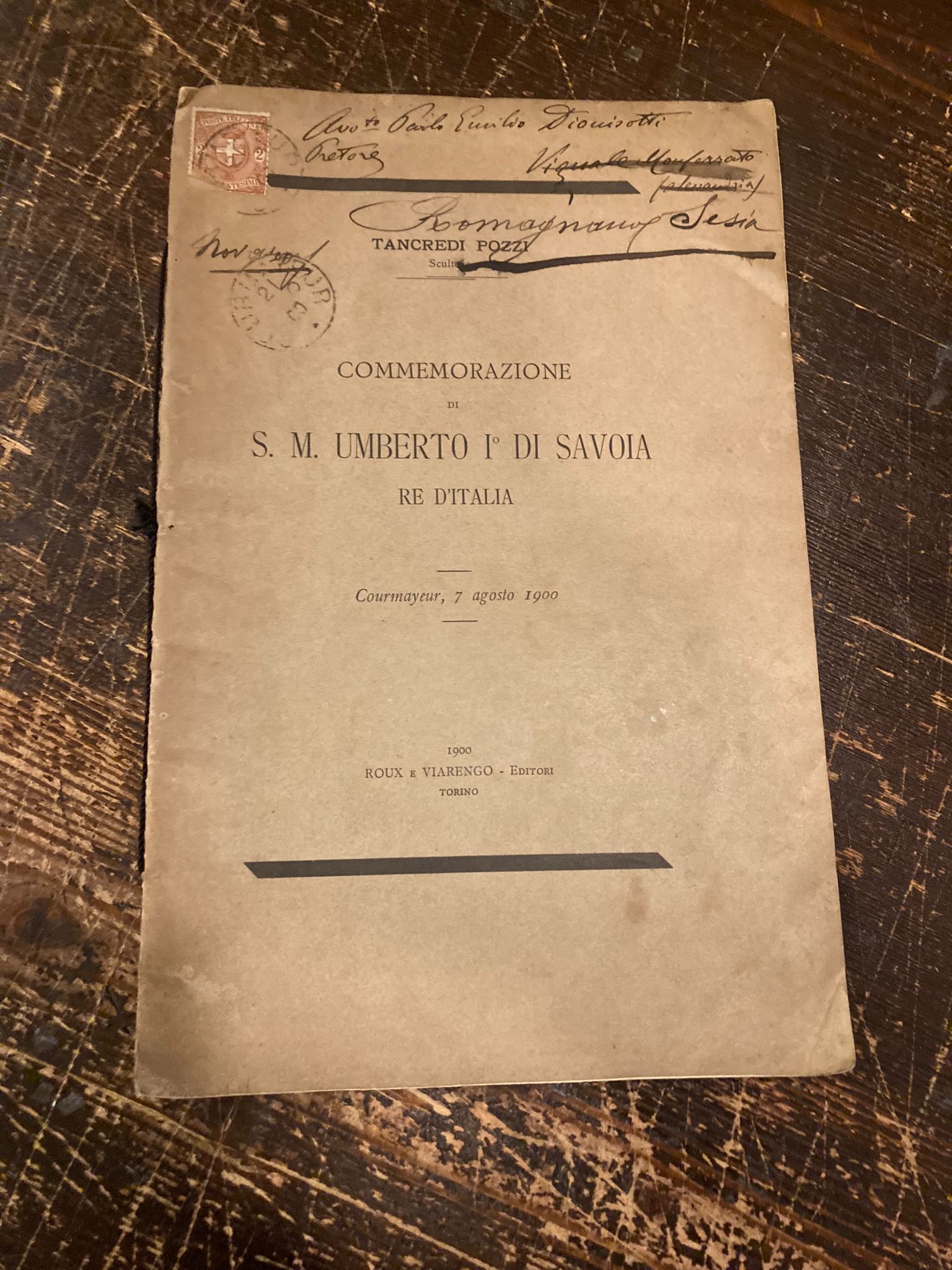 Commemorazione di S. M. Umberto I° di Savoia Re d' …