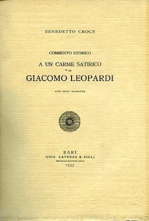 Commento storico a un carme satirico di Giacomo Leopardi. Con …