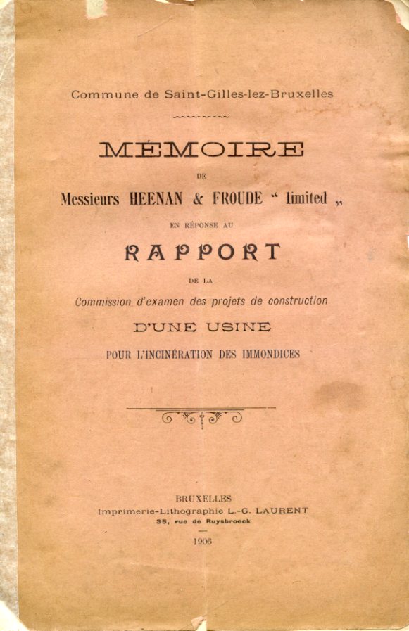 Commune de Saint - Gilles - lez - Bruxelles. Mémoire …