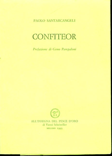 Confiteor. Prefazione di Geno Pampaloni