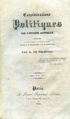 Considérations Politiques sur l'époque actuelle, adressées a l'Auteur anonyme de …