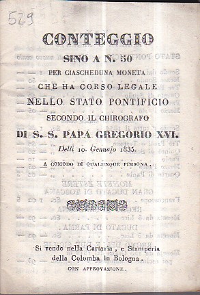 Conteggio sino a n. 50 per ciascheduna moneta che ha …