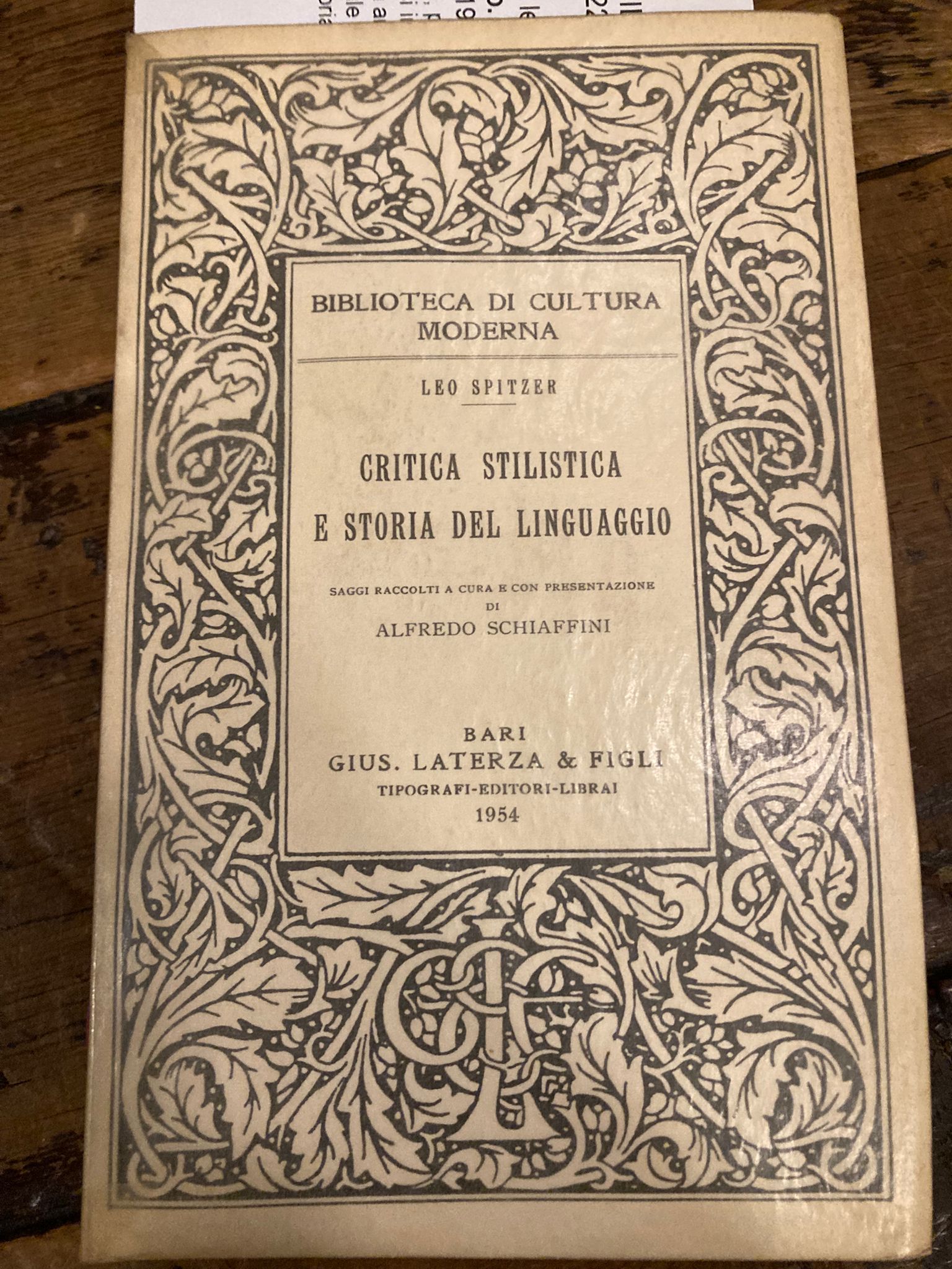 Critica stilistica e storia del linguaggio. Saggi raccolti a cura …