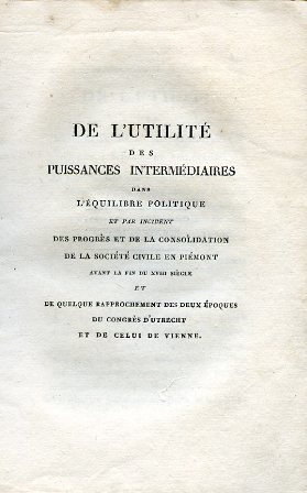 De l'utilité des puissances intermédiaires dans l'équilibre politique et par …