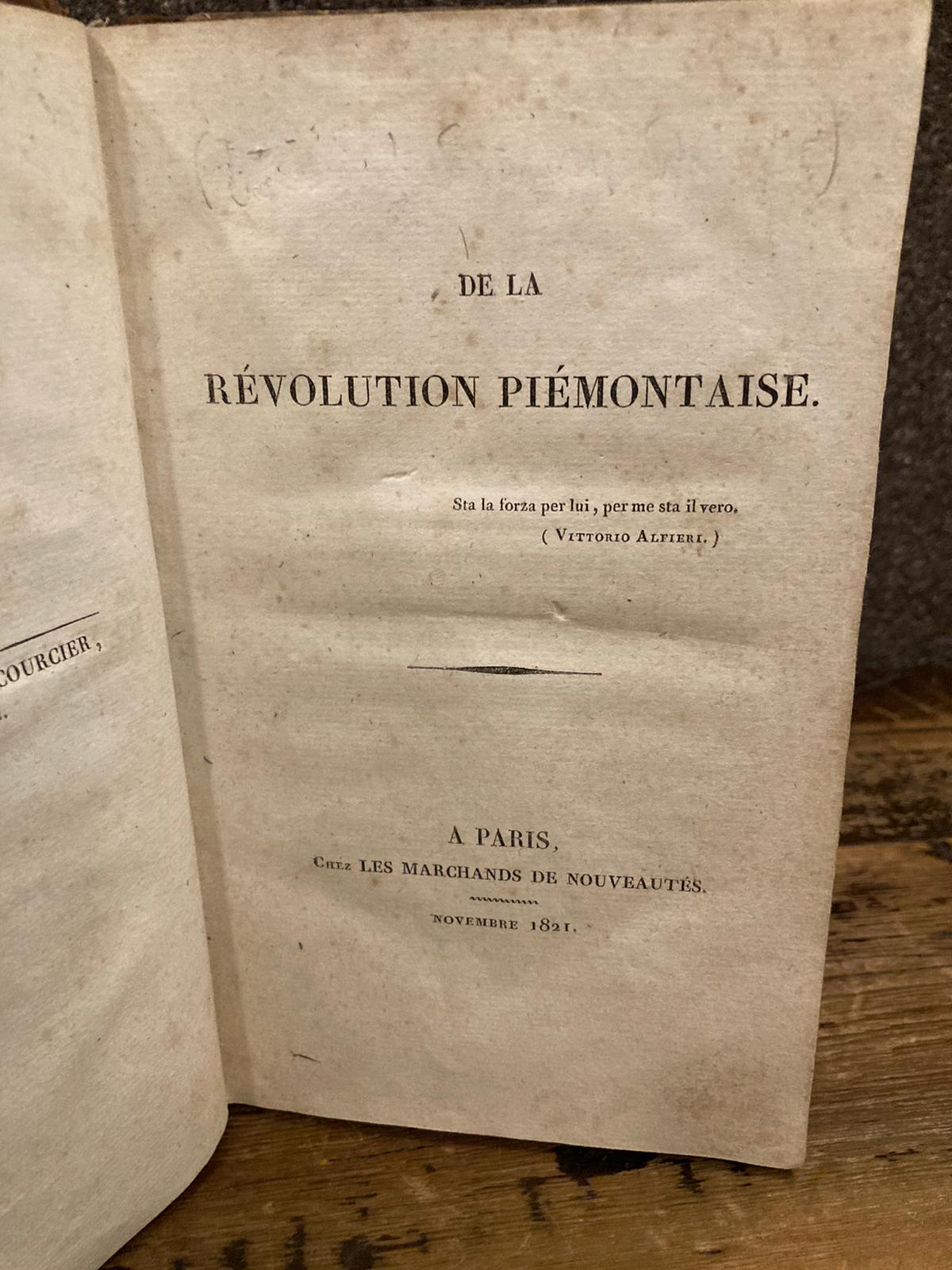 De la Révolution Piemontaise