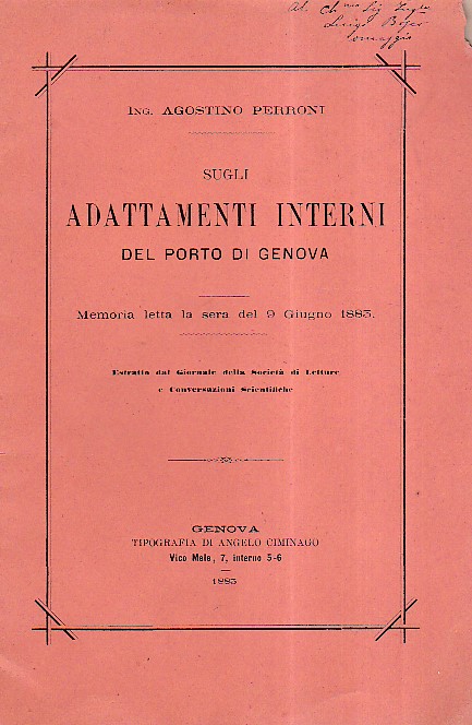 Degli adattamenti interni del porto di Genova. Memoria letta la …