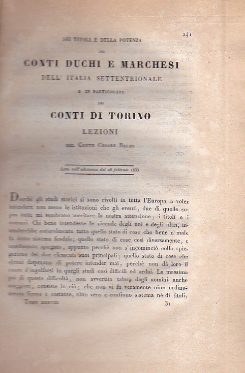 Dei titoli e della potenza dei Conti Duchi e Marchesi …