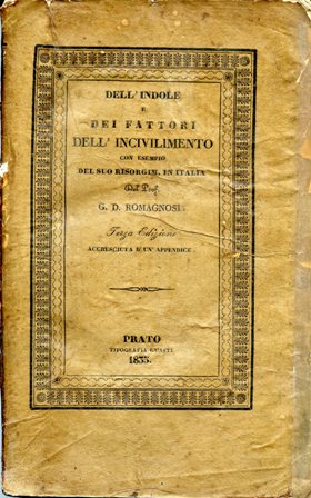 Dell'indole e dei fattori dell'incivilimento con esempio del suo risorgimento …