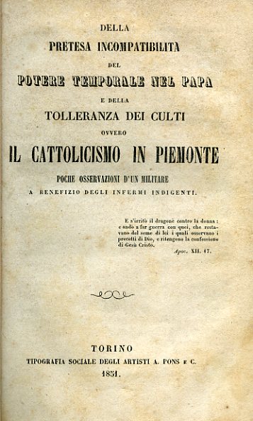 Della pretesa incompatiblità del potere temporale nel Papa e della …