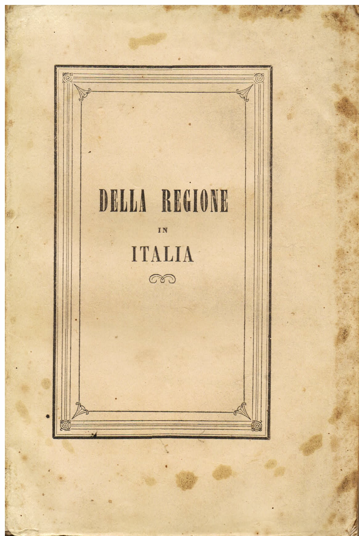 Della Regione in Italia