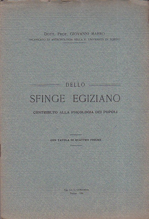 Dello Sfinge egiziano. Contributo alla psicologia dei popoli