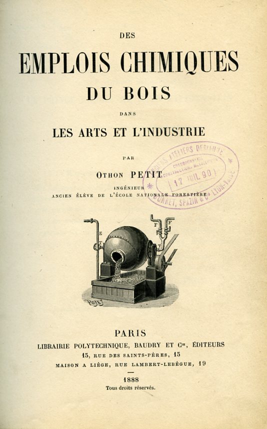 Des emplois chimiques du bois dans les arts et l'industrie