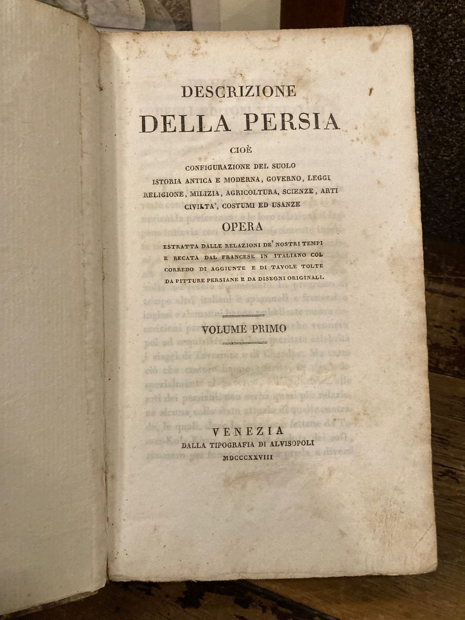 Descrizione della Persia cioè configurazione del suolo, istoria antica e …