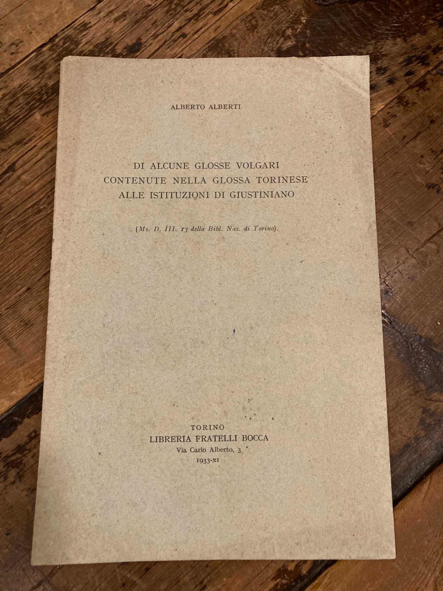 Di alcune glosse volgari contenute nella glossa torinese alle Istituzioni …