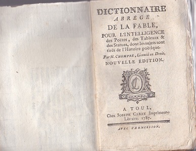 Dictionnaire abrégé de la Fable, pour l'intelligence des Poëtes, des …