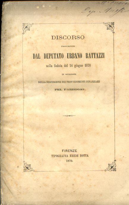 Discorso pronunciato nella Seduta del 14 giugno 1870 in occasione …