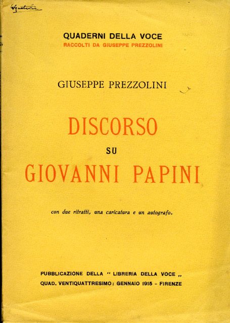 Discorso su Giovanni Papini