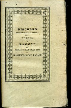 Discorso sull'origine e natura della poesia e saggio del gusto …