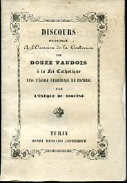 Discours prononcé a l'occasion de la conversion de douze Vaudois …