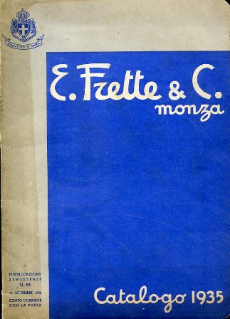 E. Frette & C. Monza. Catalogo 1935