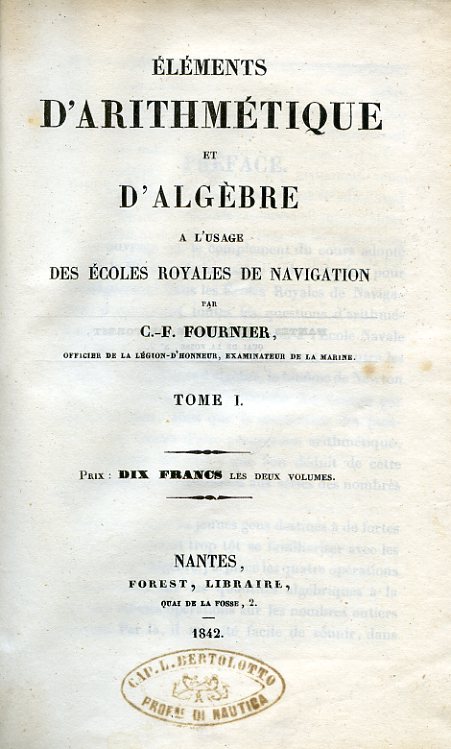 Éléments d'arithmétique et d'algèbre a l'usage des Écoles Royales de …