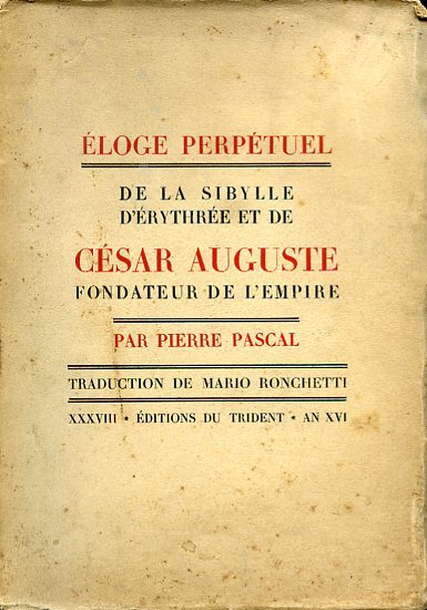 Éloge perpétuel de la Sibylle d'Érythrée et de César Auguste …