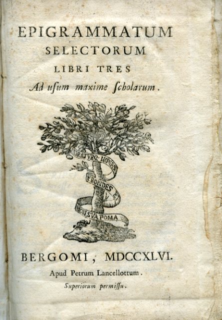 Epigrammatum Selectorum Libri Tres ad usum maxime scholarum