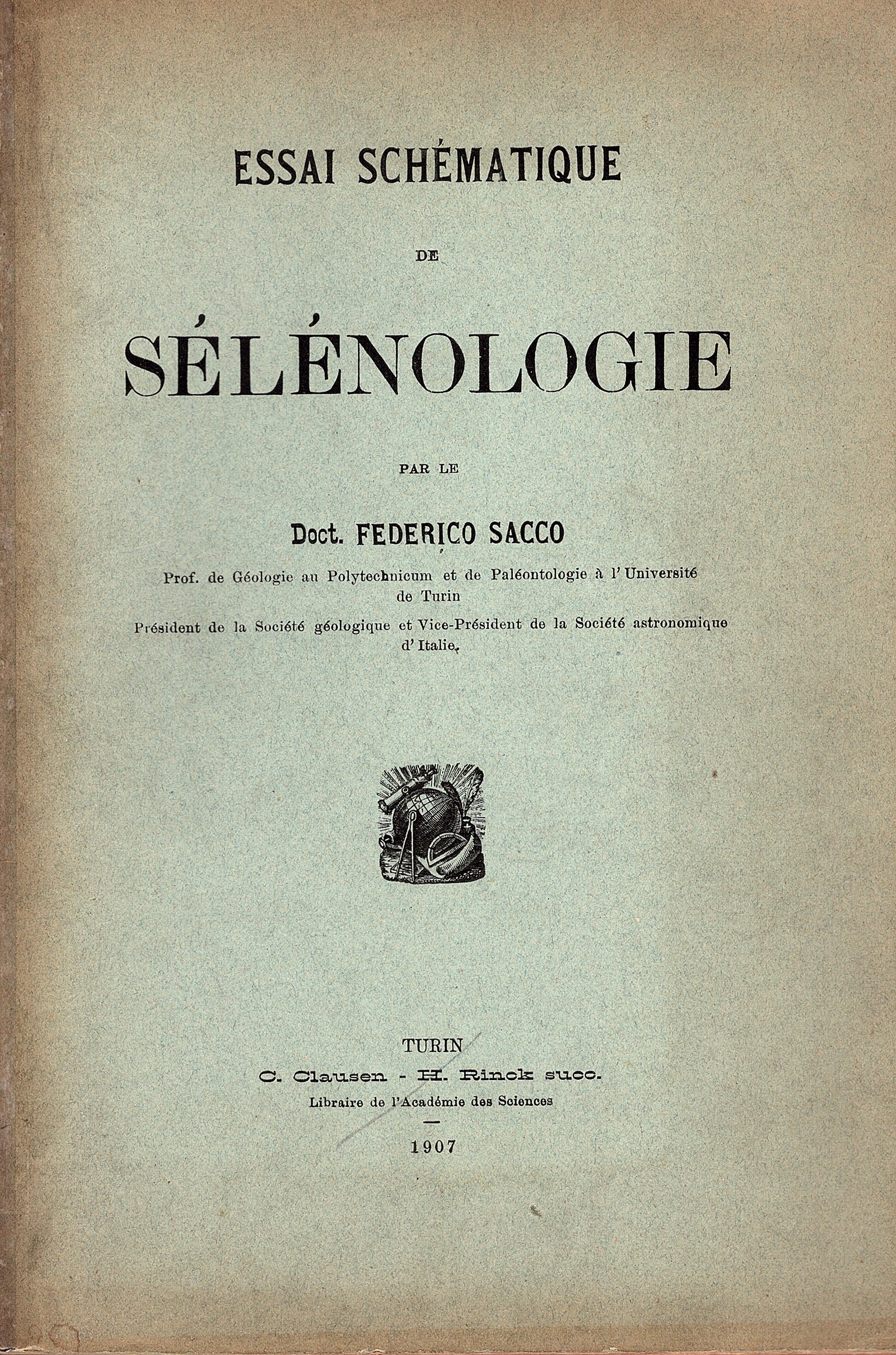 Essai schématique de Sélénologie