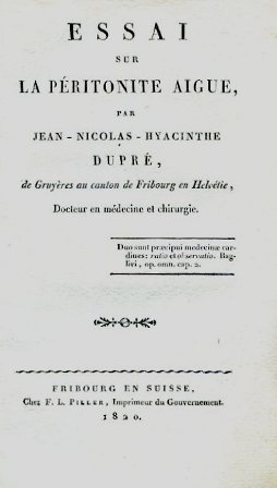 Essai sur la péritonite aigue