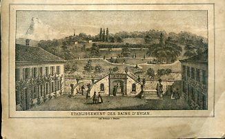 Évian, source et bains d'eaux minérales alcalines; et Amphion, sources …