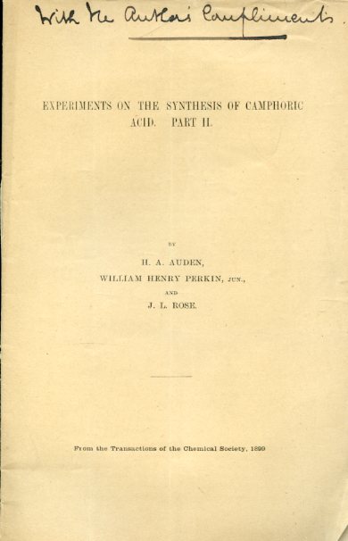 Experiments on the synthesis of camphoric acid. Part II. From …