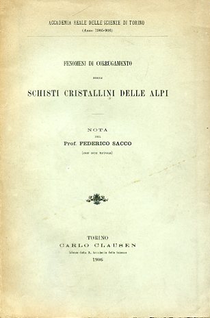 Fenomeni di corrugamento degli schisti cristallini delle Alpi. Accademia delle …