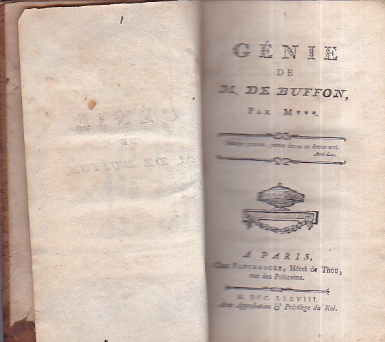 Génie de M. de Buffon. Par M***