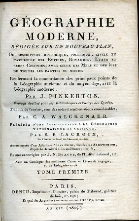 Géographie moderne, rédigée sur un nouveau plan, ou description historique, …