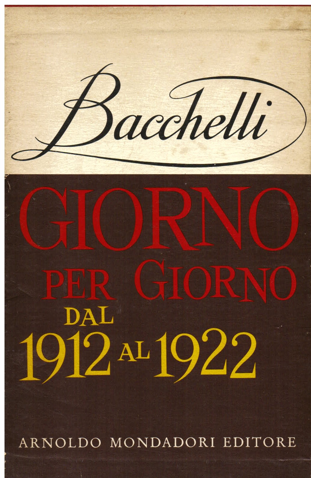 Giorno per giorno dal 1912 al 1922. Entusiasmi e passioni …