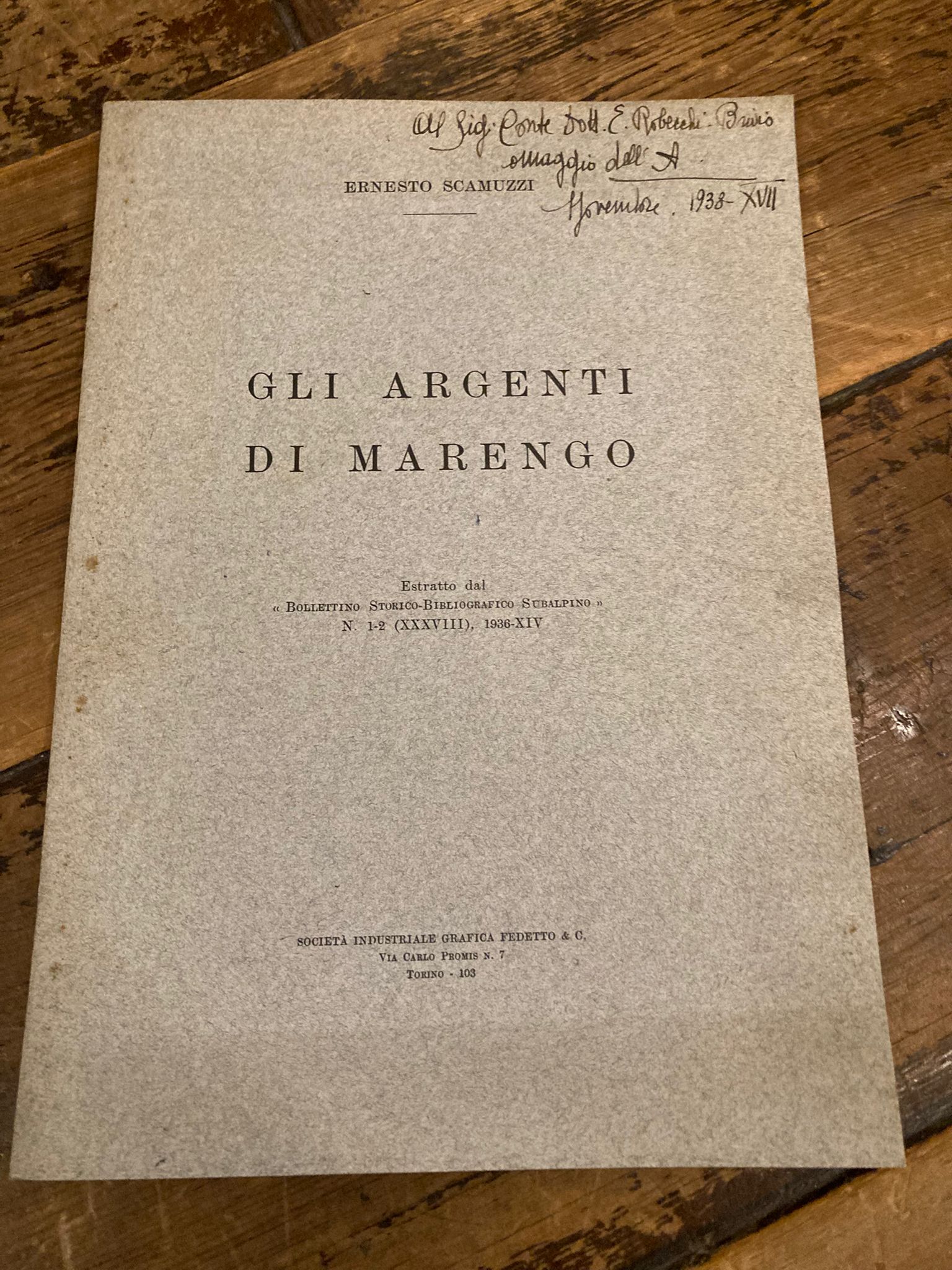 Gli argenti di Marengo. Estratto dal Bollettino Storico-Bibliografico Piemontese N. …