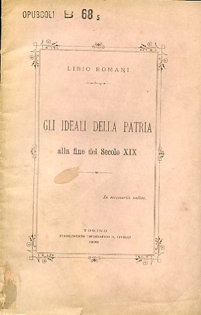 Gli ideali della patria alla fine del Secolo XIX